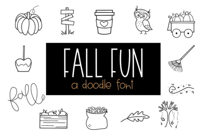 Fall Fun - A Doodles Font