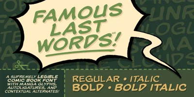 Famous Last Words BB Font