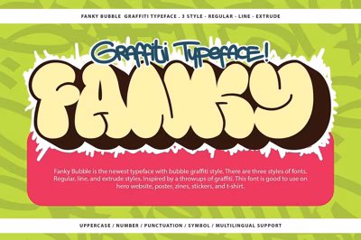 Fanky Bubble Graffiti Typeface Free Download