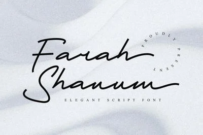 Farah Shanum - Script Font