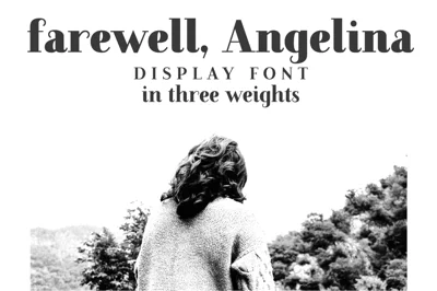 Farewell Angelina Display serif font