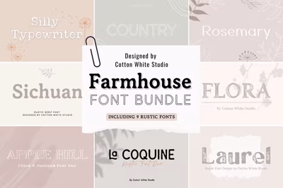 Farmhouse Font Bundle Free Download