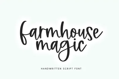 Farmhouse Magic | Modern Script Font