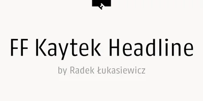 FF Kaytek Headline Font