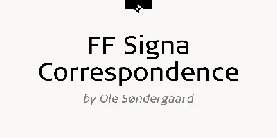 FF Signa Correspondence Font
