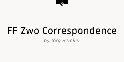 FF Zwo Correspondence Font