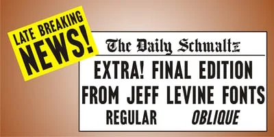 Final Edition JNL Font