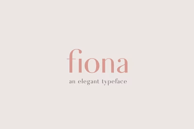 Fiona - An Elegant Typeface Free Download