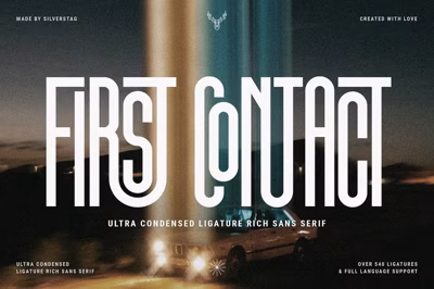 First Contact - Ultra Condensed Font Free Download