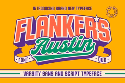 Flankers Austin - Varsity Font Duo! Free Download
