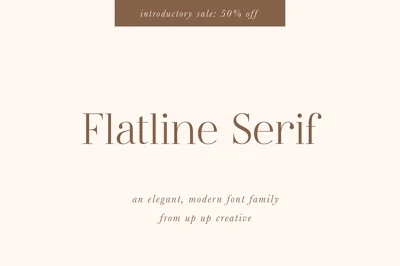 Flatline Serif Complete - 16 fonts