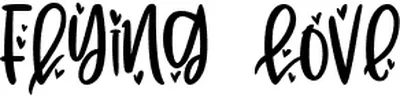 Flying Love Font
