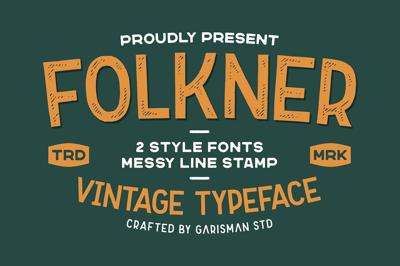 Folkner - Vintage Typeface Free Download