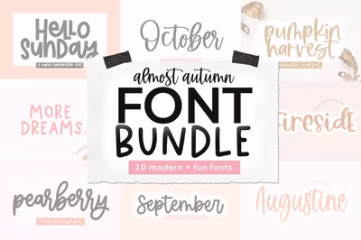 Font Bundle - Almost Autumn Free Download