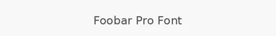 Foobar Pro Font