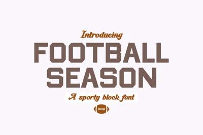 FOOTBALL SEASON Sporty Block Font