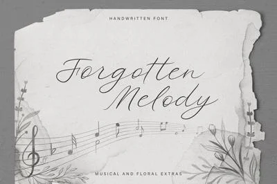 Forgotten Melody Font + EXTRAS
