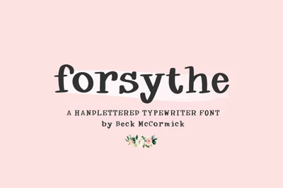Forsythe Typewriter Serif Font