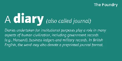 Foundry Journal Font