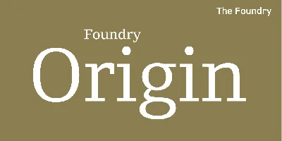 Foundry Origin Font