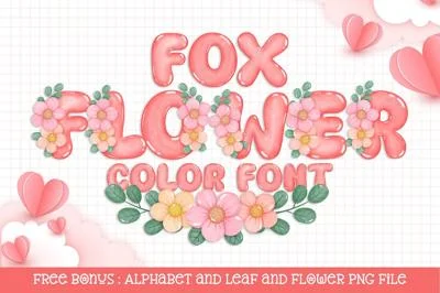 Fox Flower Color Font