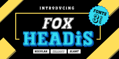 Fox Headis Shadow Font