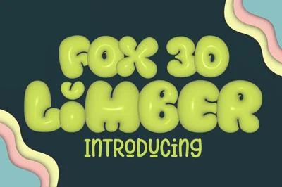 Fox Limber 3D Bitmap Fonts