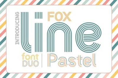 Fox Line Pastel &Fox Line Font Duo