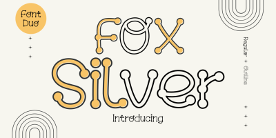 Fox Silver Outline Font