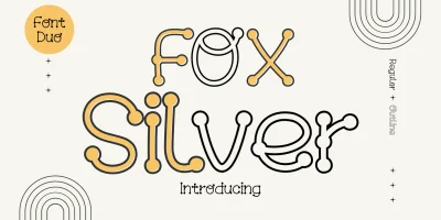 Fox Silver Outline Font Free Download