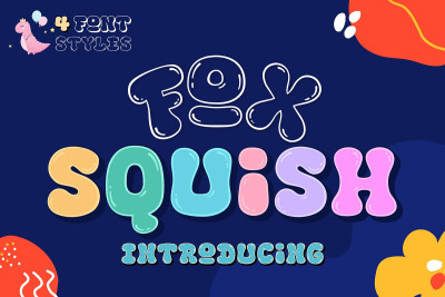 Fox Squish: 4 Font Styles