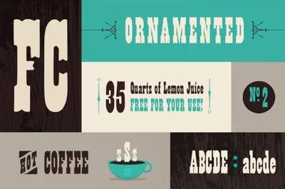 French Clarendon Ornamented Font
