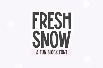 Fresh Snow | Cute Block Font