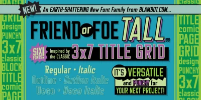 Friend Or Foe Tall BB Font