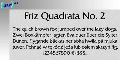 Friz Quadrata No. 2 Font
