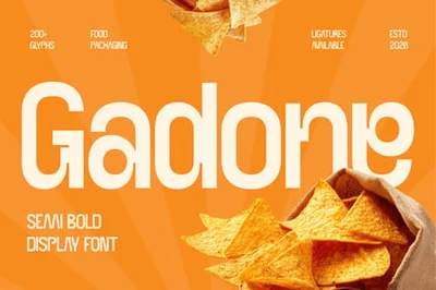 Gadone – Food Packaging Font