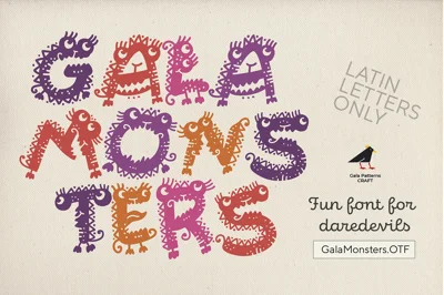 Gala Monsters – Cute Display Font
