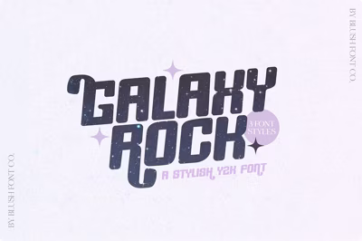 GALAXY ROCK Millenium Y2K Retro Font Free Download