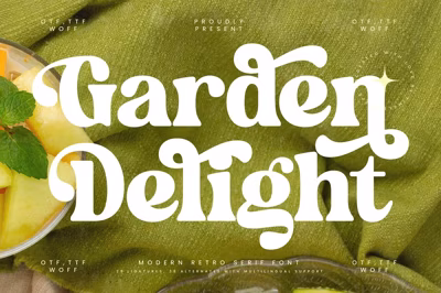 Garden Delight Modern Retro Serif Free Download