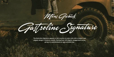 Gastroline Signature Font