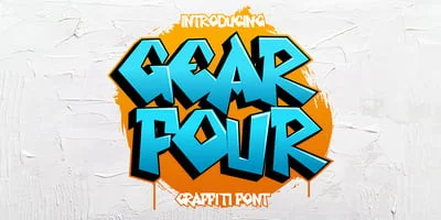 Gear Four Graffiti Font