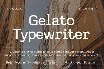 Gelato Typewriter Vintage Stamp Font Free Download