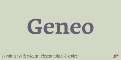 Geneo Std Font