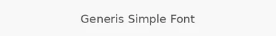 Generis Simple Font