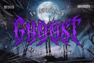 GHOOST Horror Metal Font