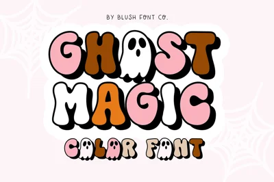 GHOST MAGIC Color Font Halloween