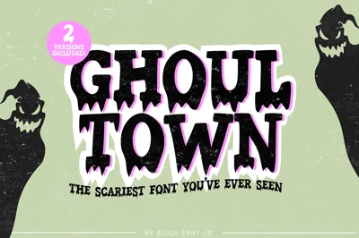 GHOUL TOWN Halloween Drip Fonts