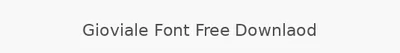Gioviale Font Free Downlaod