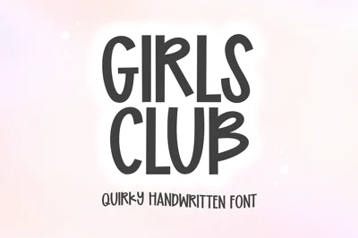 Girls Club | Cute Quirky Font