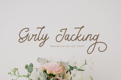 Girly Jacking Monoline Script Font